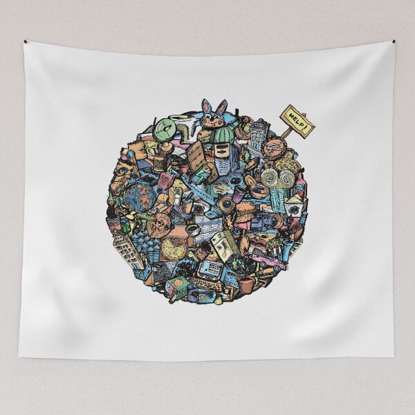 Item preview, Save the Planet from consumerism original Illustration Pixel Art designed and sold by Toons-of-Love.