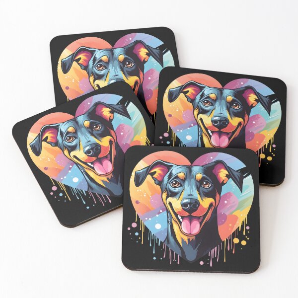 Item preview, Colorful Kawaii Dobermann Valentine designed and sold by Leonardo Palumbo.