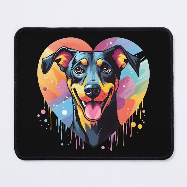 Item preview, Colorful Kawaii Dobermann Valentine designed and sold by Leonardo Palumbo.