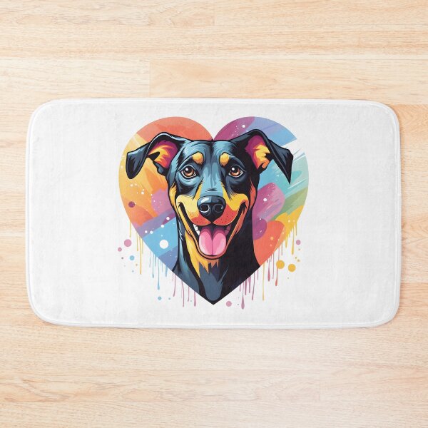 Item preview, Colorful Kawaii Dobermann Valentine designed and sold by Leonardo Palumbo.