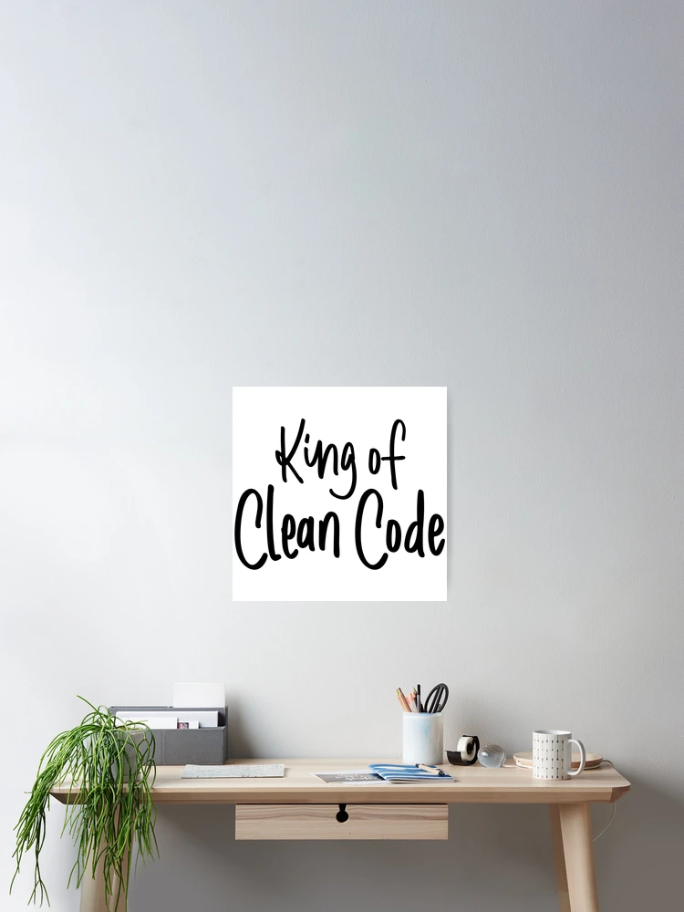 Thumbnail 2 of 3, Poster, King Of Clean Code designed and sold by FoxCodeCreation.