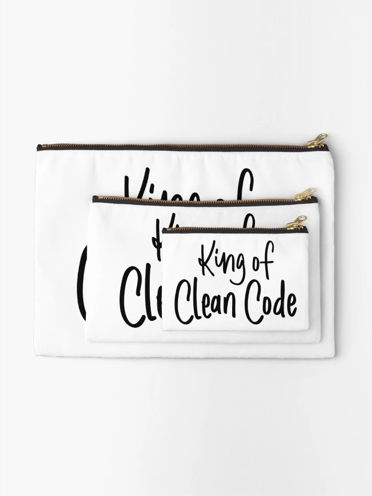 Thumbnail 2 of 4, Zipper Pouch, King Of Clean Code designed and sold by FoxCodeCreation.