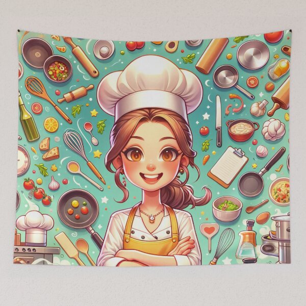 Item preview, Gastronomic Symphony: A Chef's Whimsical Kitchen Concerto designed and sold by ArtComixHaven.