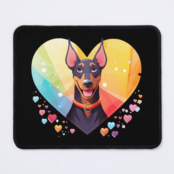 Item preview, Colorful Kawaii Dobermann Valentine designed and sold by Leonardo Palumbo.