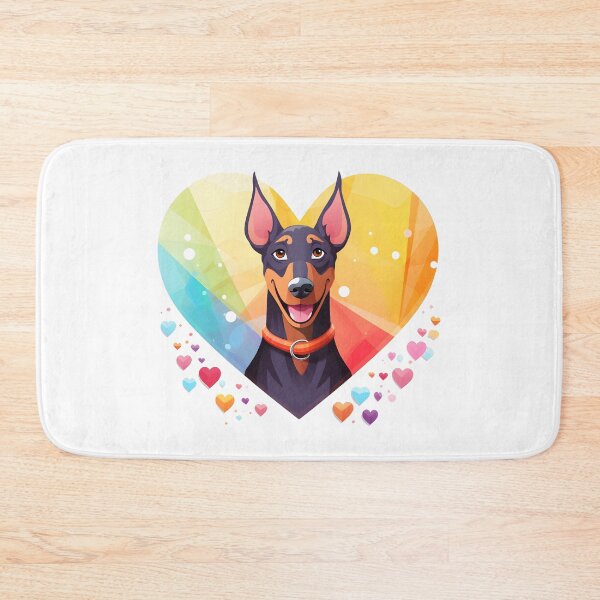 Item preview, Colorful Kawaii Dobermann Valentine designed and sold by Leonardo Palumbo.