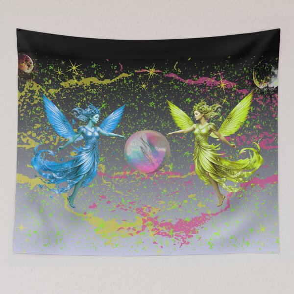 Item preview, Angelic Fairies Floating in Space with a Beautiful Orbit designed and sold by AnalajiaDesigns.