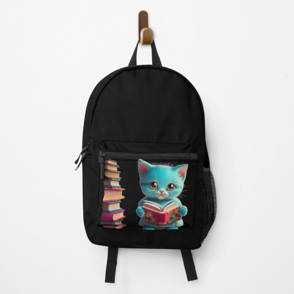 Item preview, Blue Cat With Books Cute Cat Reading Book Funny Gifts For Cat Lovers Funny Gifts For Book Lovers Book Girly designed and sold by MatthewViews.