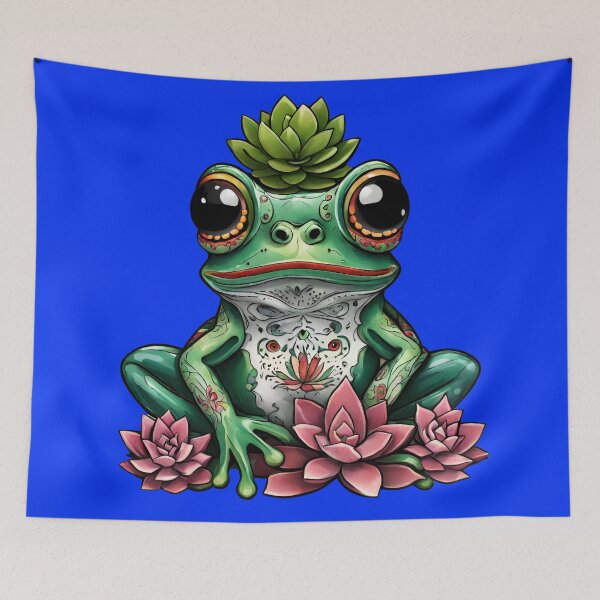 Item preview, Frog Succulent Sugar Skull designed and sold by SweetsAndSavary.