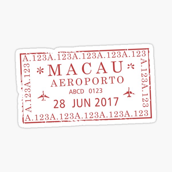 Item preview, Macau (China) Travel Airport Stamp designed and sold by FutureTraveller.