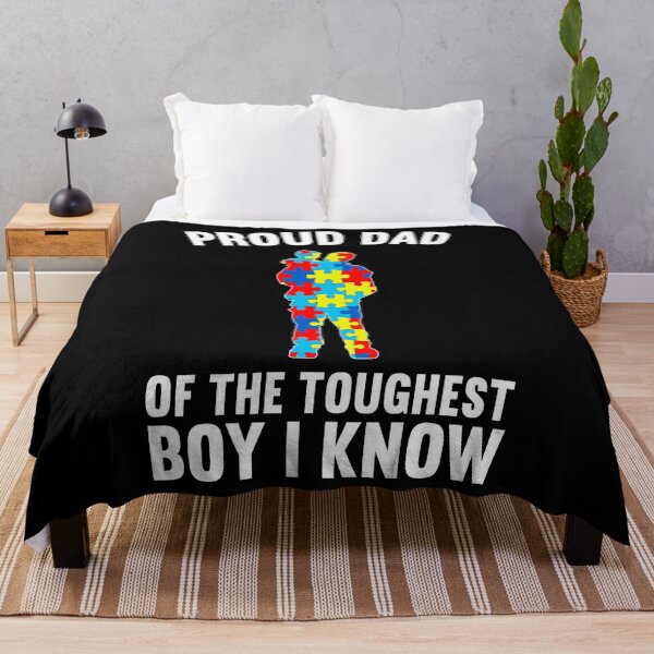 Item preview, Proud Dad Of The Toughest Boy I Know Autism Awareness Gifts designed and sold by MobyStickers.