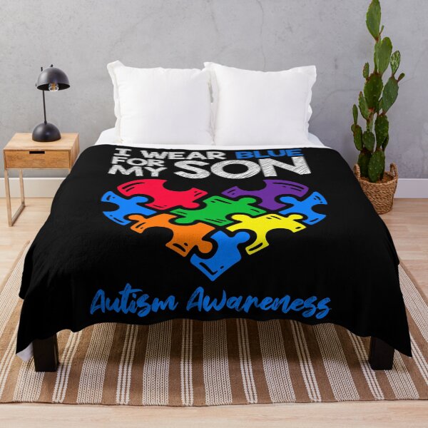 Item preview, I Wear Blue For My Son Autism Awareness Gifts Mom Dad Puzzle designed and sold by MobyStickers.