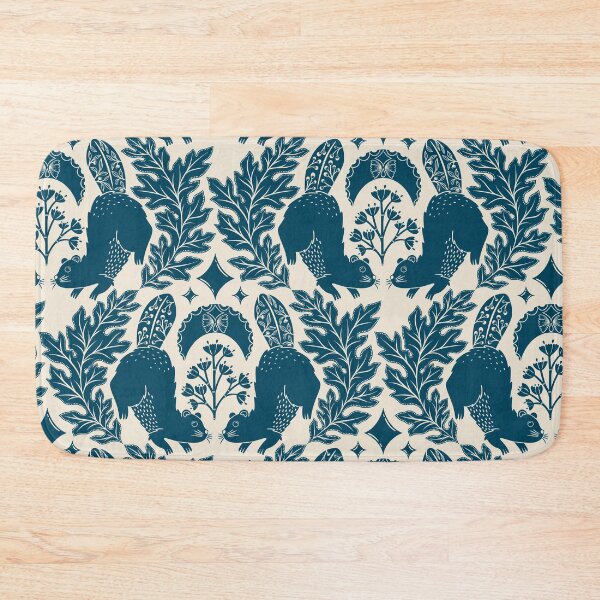 Item preview, Moonlit Beavers, A Serene Blue and Beige Pattern designed and sold by OzdeBayer.