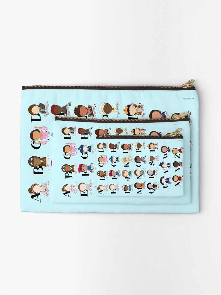 Alternate view of Awesome Woman Alphabet Zipper Pouch