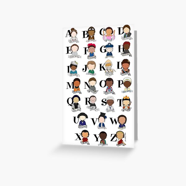 Awesome Woman Alphabet Greeting Card