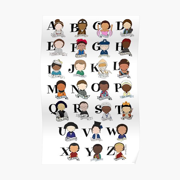 Awesome Woman Alphabet Poster