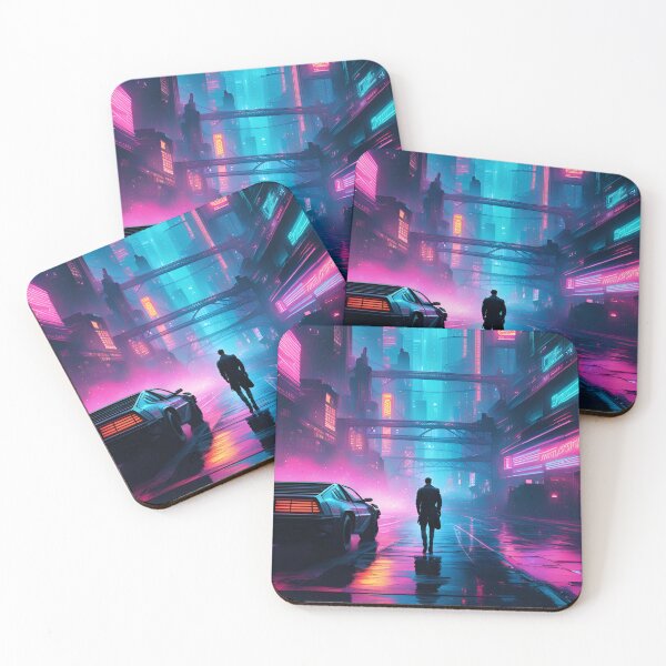 Item preview, Synthwave Future City designed and sold by SynthstarShop.