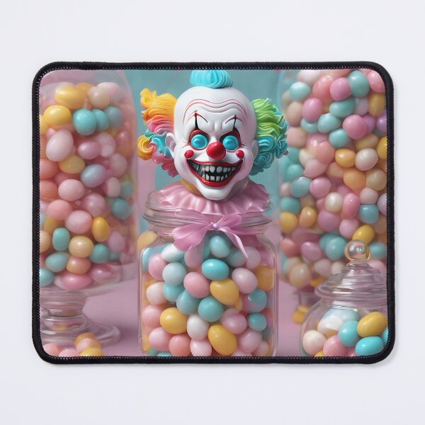 Item preview, Creepy clown with candies, pastel goth Halloween  designed and sold by Spooky Witch Dream.