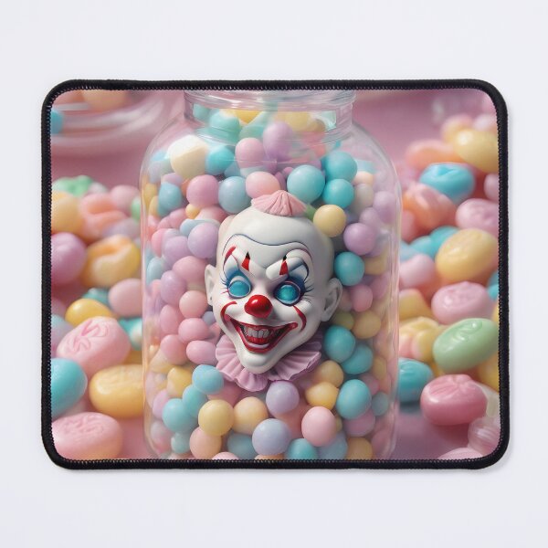 Item preview, Creepy clown with candies, pastel goth Halloween  designed and sold by Spooky Witch Dream.