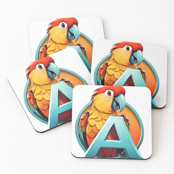 Item preview, Parrot sticker with letter A designed and sold by AMGAtlantis.