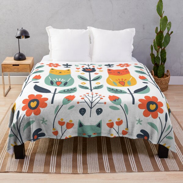 Item preview, Swedish Folk Cats: A Colorful Abstract Journey designed and sold by griffinequals0c.
