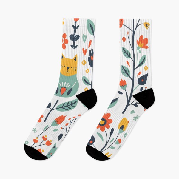 Item preview, Swedish Folk Cats: A Colorful Abstract Journey designed and sold by griffinequals0c.