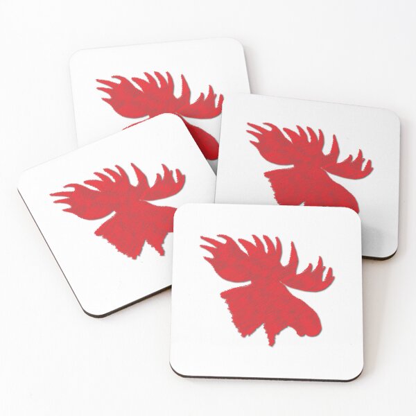 Item preview, Moose Head Silhouette Design in Red designed and sold by jwturcott.
