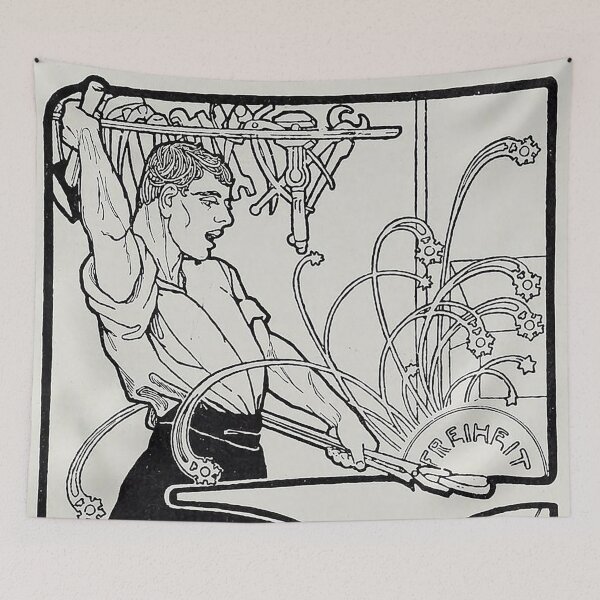 Item preview, HD. A blacksmith at work, by Ephraim Moses Lilien designed and sold by MINDTHECHERRY.