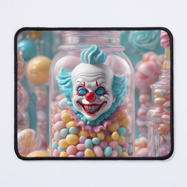 Item preview, Creepy clown with candies, pastel goth Halloween  designed and sold by Spooky Witch Dream.