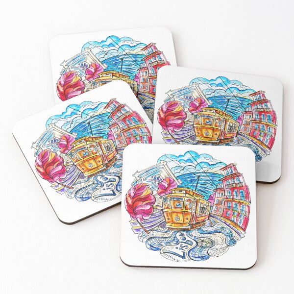 Item preview, Lisbon watercolor art designed and sold by Shevi.