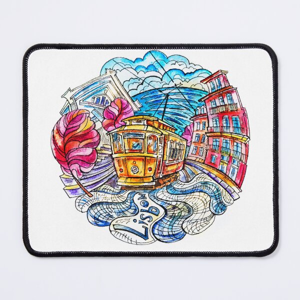 Item preview, Lisbon watercolor art designed and sold by Shevi.