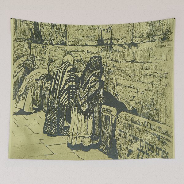 Item preview, HD. Historical images of the Western Wall (1920), by Ephraim Moses Lilien  designed and sold by MINDTHECHERRY.