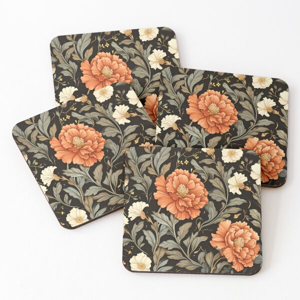 Item preview, Golden carnations pattern designed and sold by randrdesign.