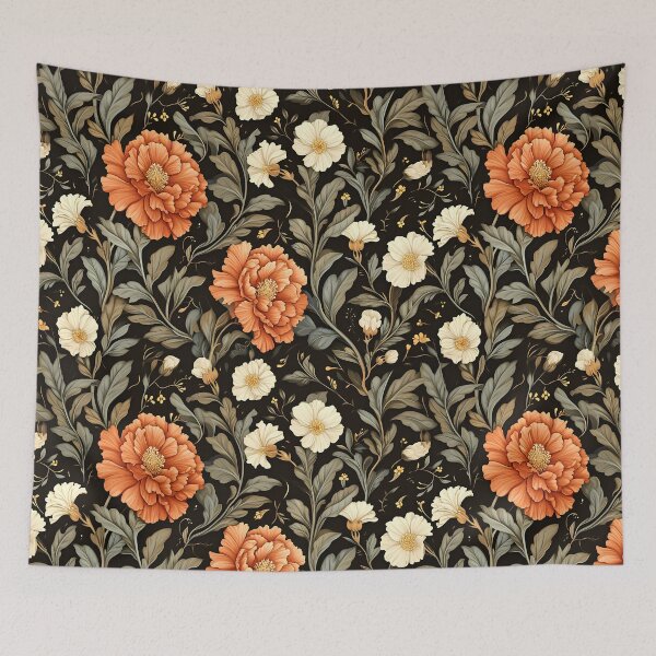 Item preview, Golden carnations pattern designed and sold by randrdesign.