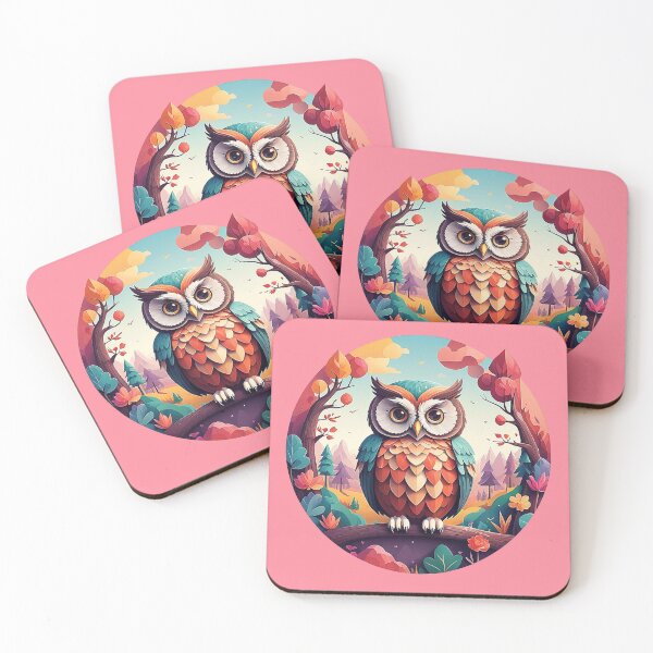 Item preview, Fantastic owl: colorful feathers in candy land designed and sold by Minpadesign.