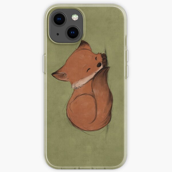 Sleepy fox iPhone Soft Case