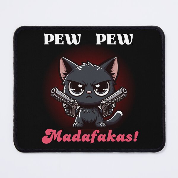 Item preview, Angry Black Cat With Guns designed and sold by Kawaii-n-Spice.
