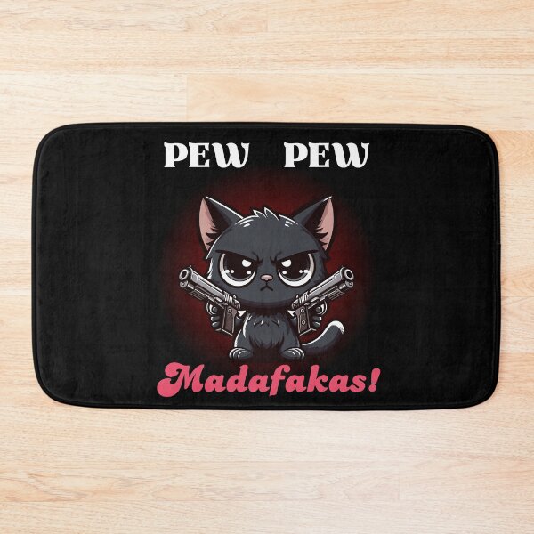Item preview, Angry Black Cat With Guns designed and sold by Kawaii-n-Spice.