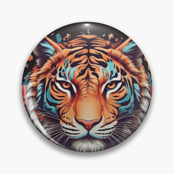 Item preview, A psychedelic graphic design with a tigre designed and sold by Bitty777.
