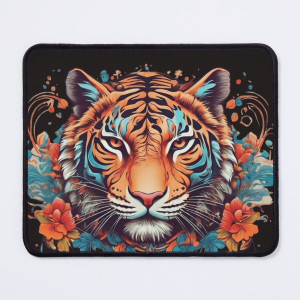 Item preview, A psychedelic graphic design with a tigre designed and sold by Bitty777.