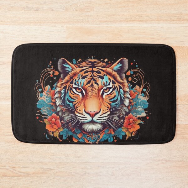 Item preview, A psychedelic graphic design with a tigre designed and sold by Bitty777.