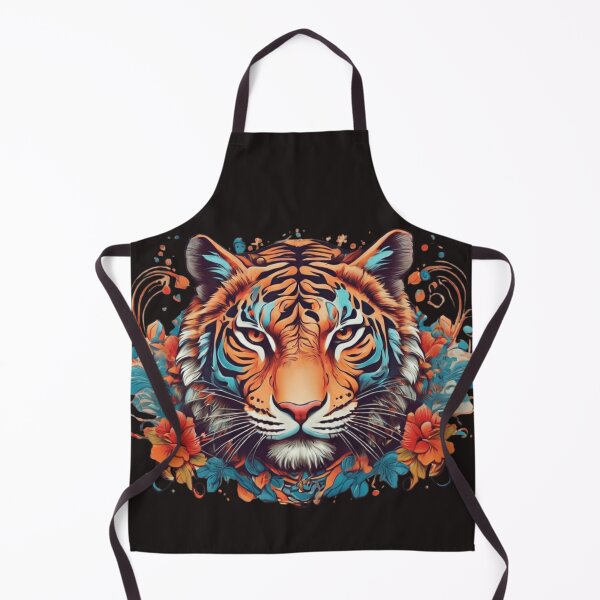 Item preview, A psychedelic graphic design with a tigre designed and sold by Bitty777.