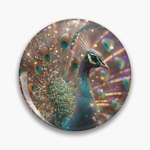 Item preview, Vibrant Plumage: Holographic Peacock Splendor designed and sold by AI-Only Creations.