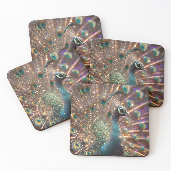 Item preview, Vibrant Plumage: Holographic Peacock Splendor designed and sold by AI-Only Creations.