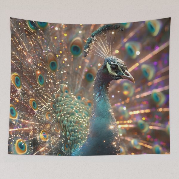 Item preview, Vibrant Plumage: Holographic Peacock Splendor designed and sold by AI-Only Creations.