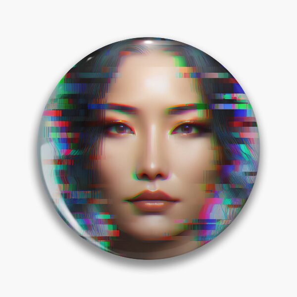 Item preview, Vibrant Chaos: A Pixelated Portrait Amidst Digital Distortion designed and sold by DethLock.