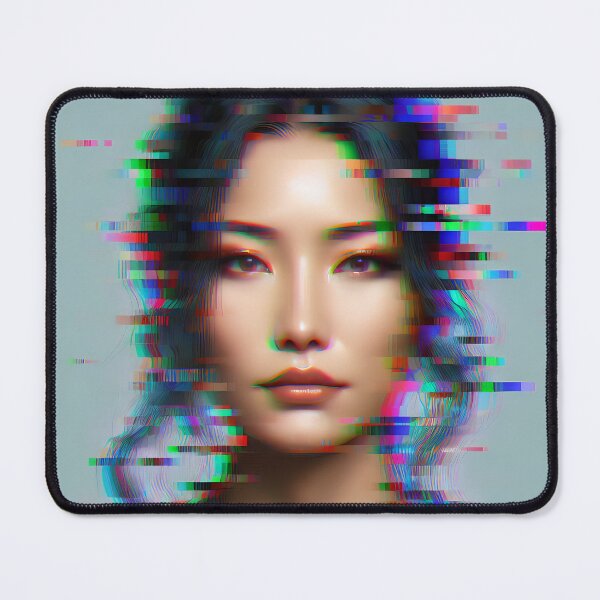 Item preview, Vibrant Chaos: A Pixelated Portrait Amidst Digital Distortion designed and sold by DethLock.