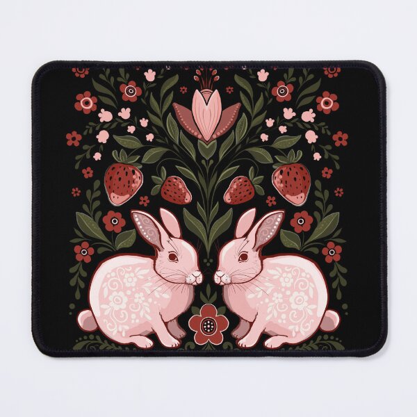 Item preview, easter rabbits, wild strawberry and spring flowers designed and sold by Hennagirl.