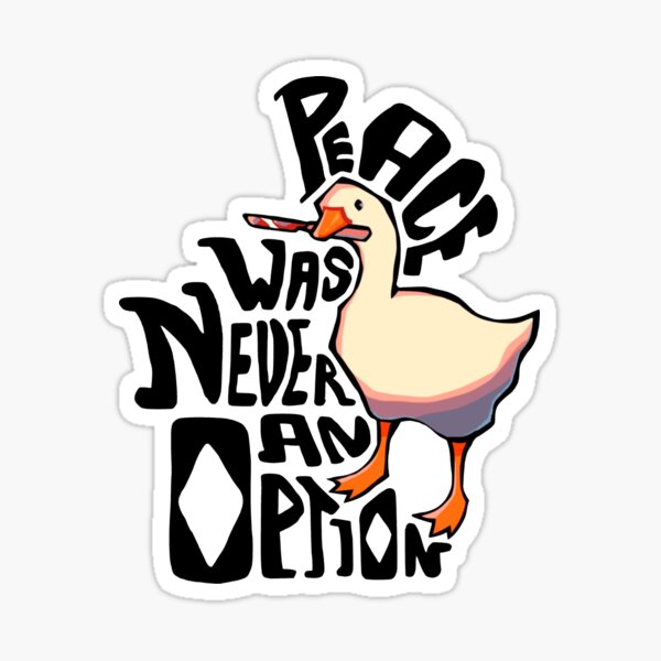 Peace was Never an Option, Funny Cute Meme Patch, Full Embroidered