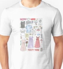 Lady Bird Film Objekt Illustration - Greta Gerwig, Saoirse Ronan Slim Fit T-Shirt
