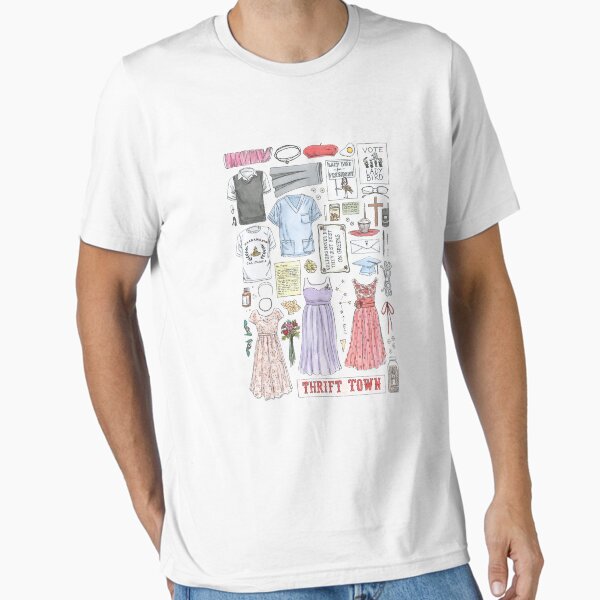 Vista previa del artículo con la obra «Ilustración de objeto cinematográfico Lady Bird: Greta Gerwig y Saoirse Ronan», diseñado y vendido por flatlaydesign.